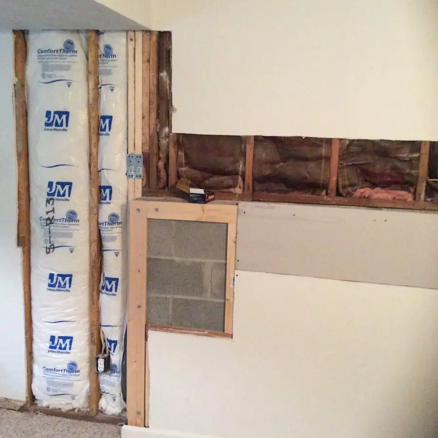 Wall insulation replacement during Basement Flood Cleanup in Grand Junction